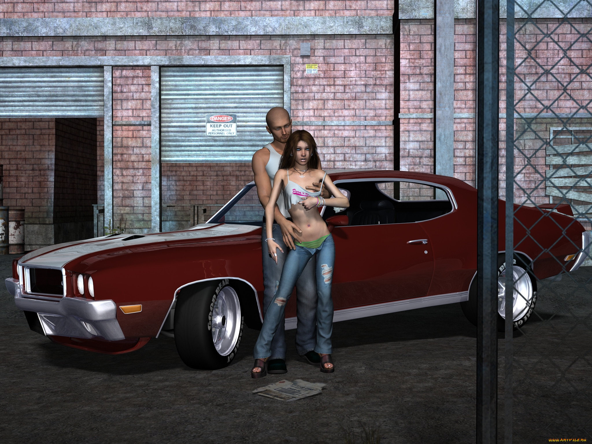 , 3d car&girl, , , , , 